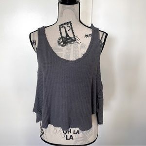 Gray Flowy Tank Top